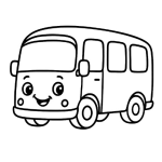 Ausmalbild Bus