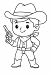 Ausmalbild Cowboy