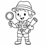 Ausmalbild Entdecker