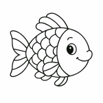 Ausmalbild Fisch