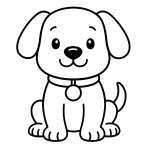 Ausmalbild Hund