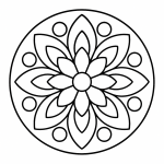 Ausmalbild Mandala