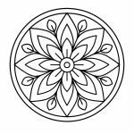 Ausmalbild Mandala