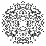Ausmalbild Mandala