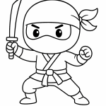 Ausmalbild Ninja