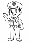 Ausmalbild Polizist
