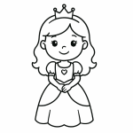 Ausmalbild Prinzessin