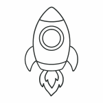 Ausmalbild Rakete