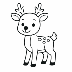Ausmalbild Reh