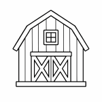 Ausmalbild Scheune