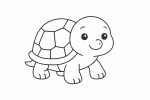 Ausmalbild Schildkröte