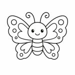 Ausmalbild Schmetterling