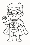 Ausmalbild Superheld