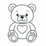 Ausmalbild Teddybär